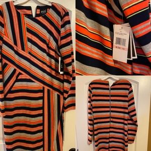 Eci New York Striped Long Sleeve Dress (NWT)